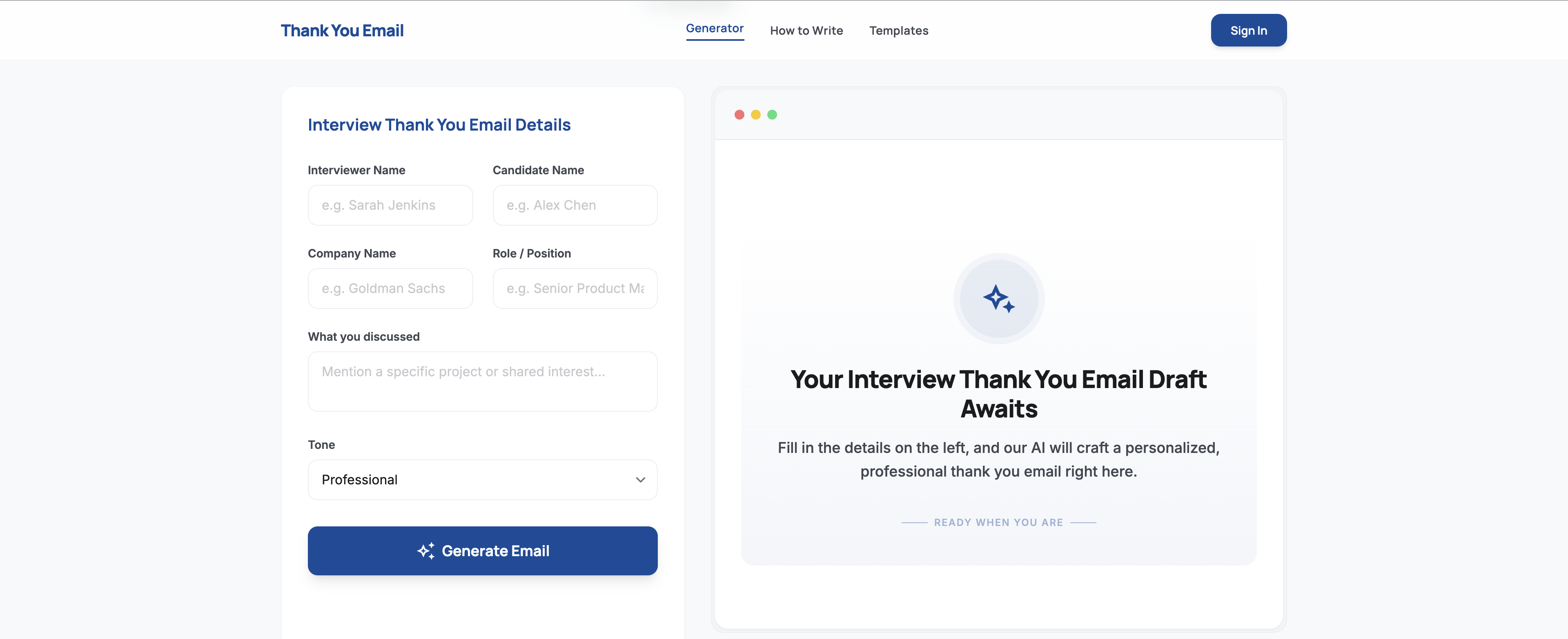 Thank you Email AI