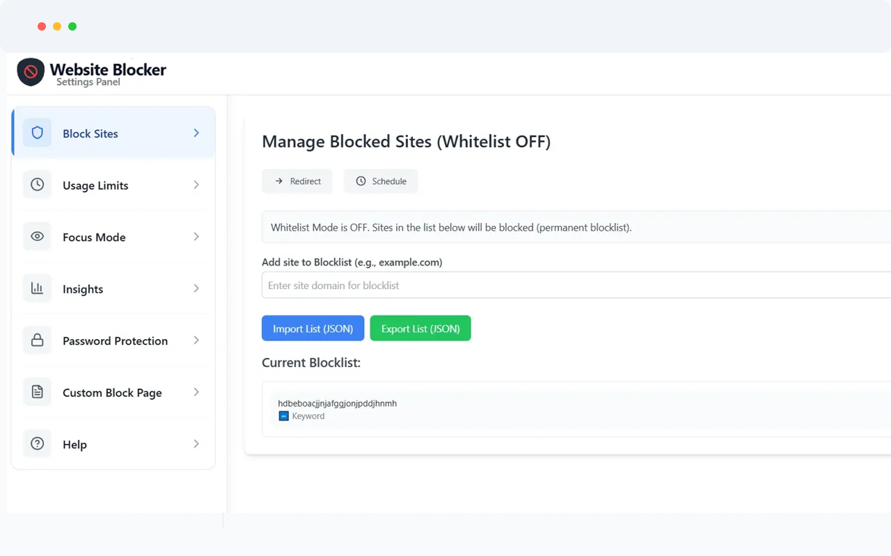 Website Blocker - Block Sites, Focus Timer