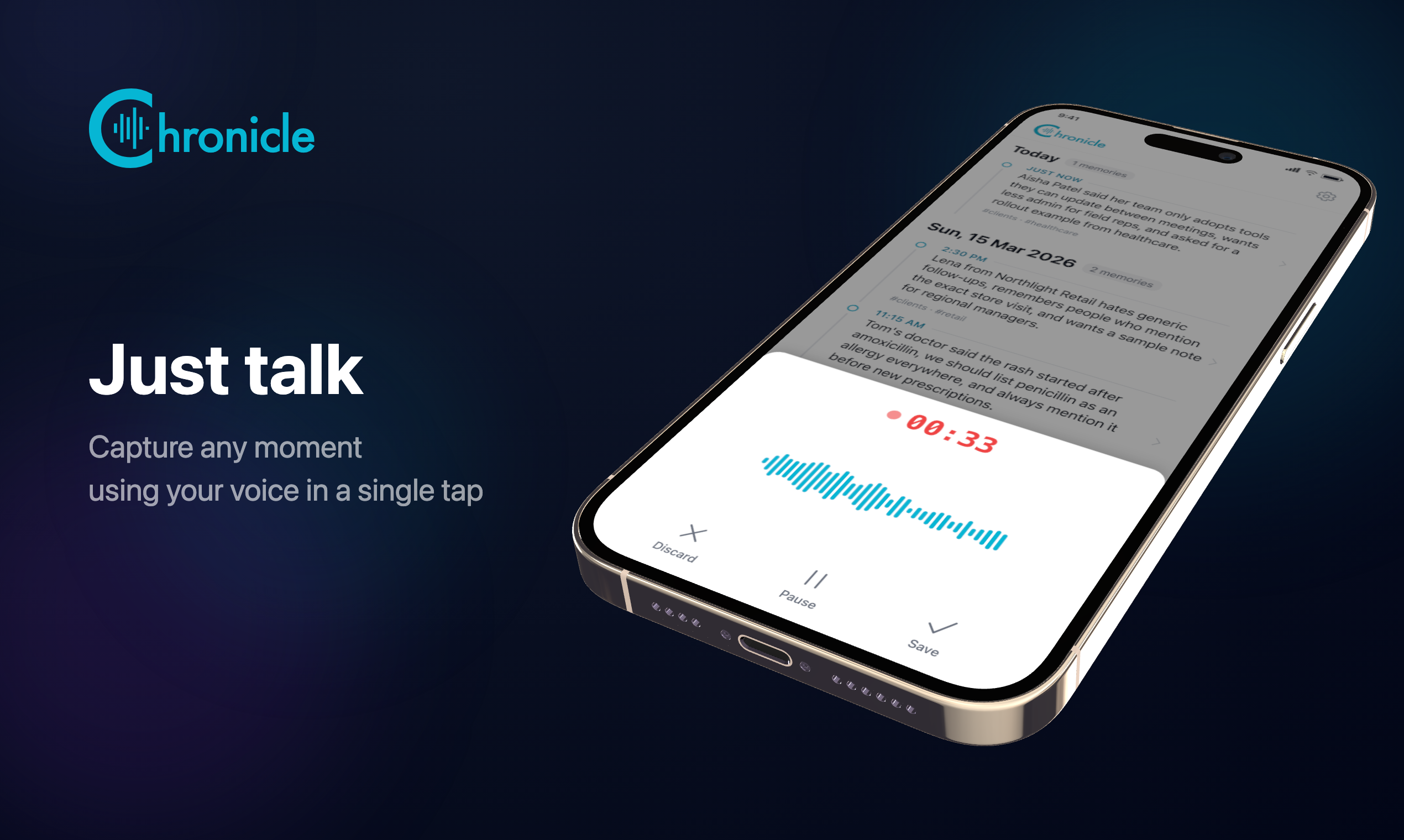 Chronicle - voice-based AI memory