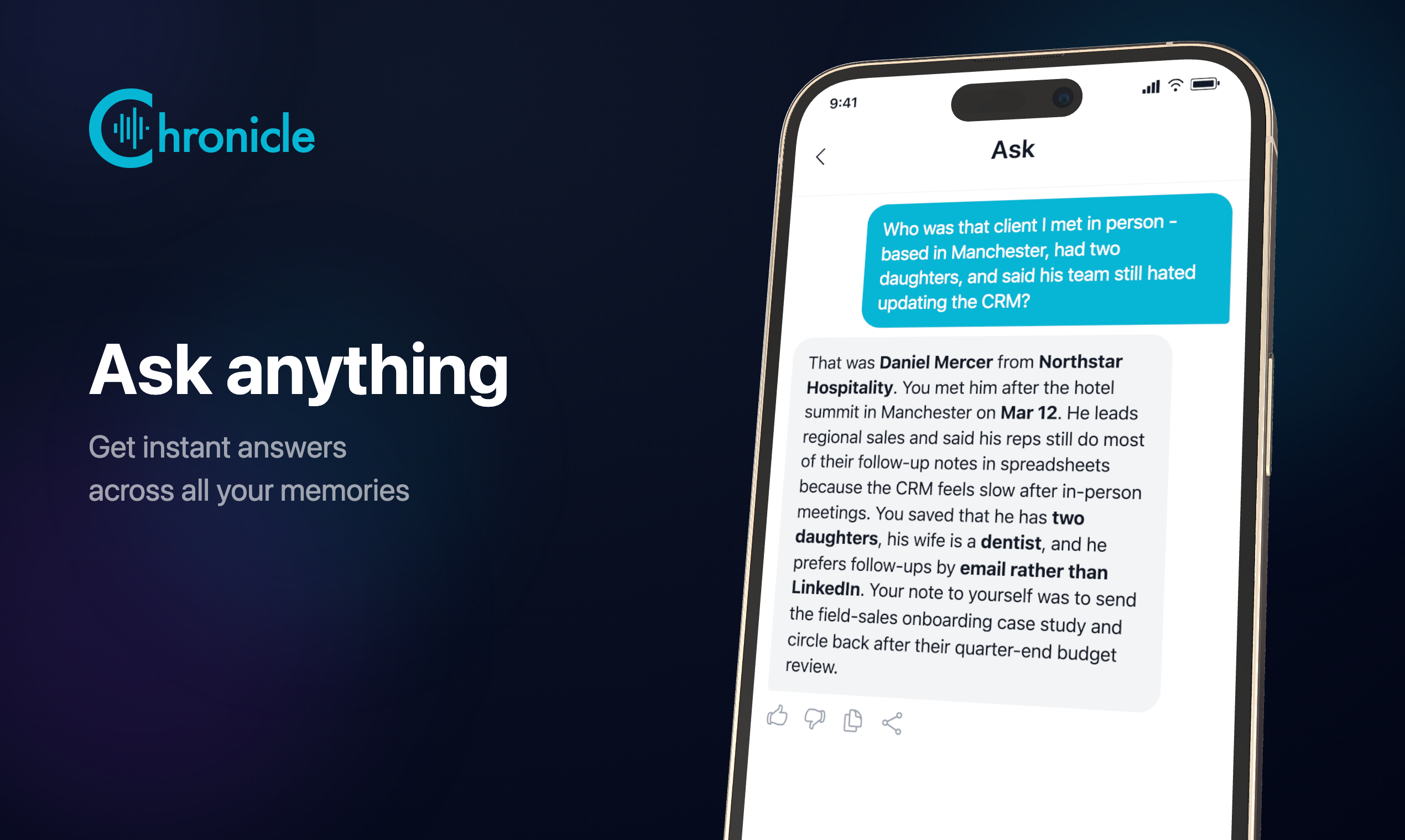 Chronicle - voice-based AI memory