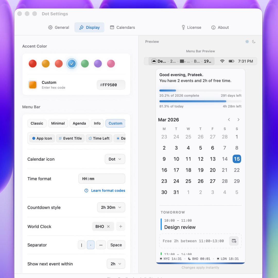 Dot Calendar