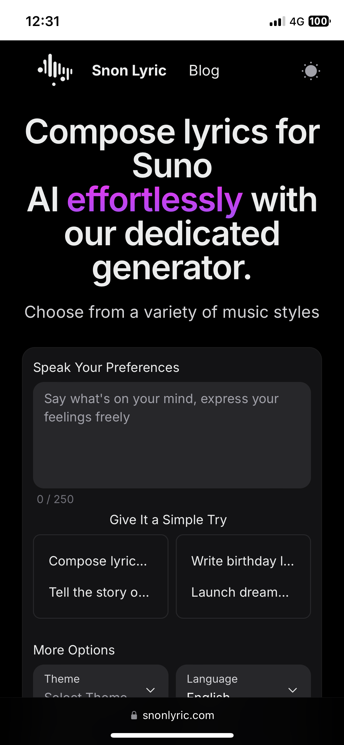 Snon Lyric