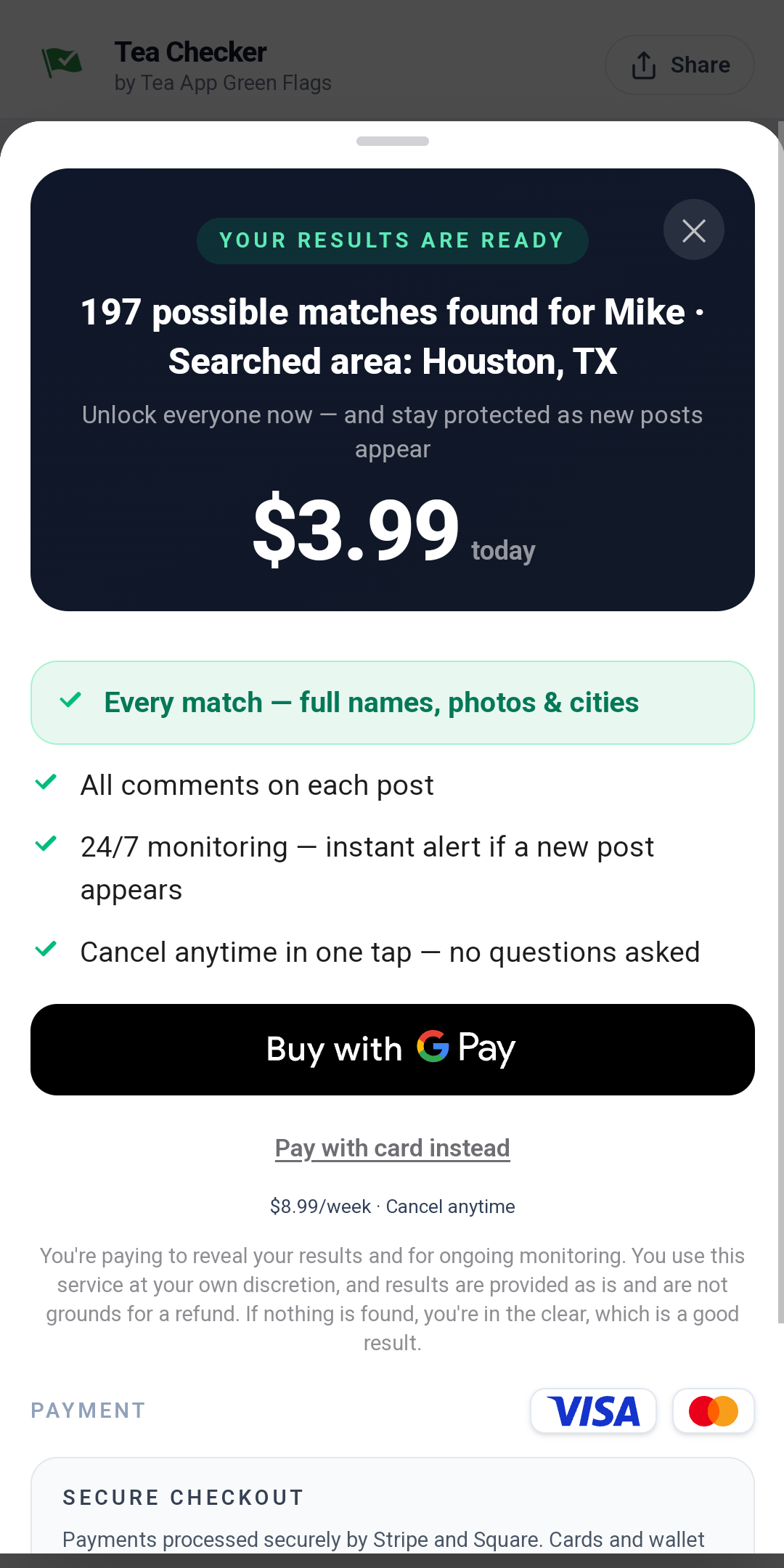 Tea App Green Flags — Tea App Checker