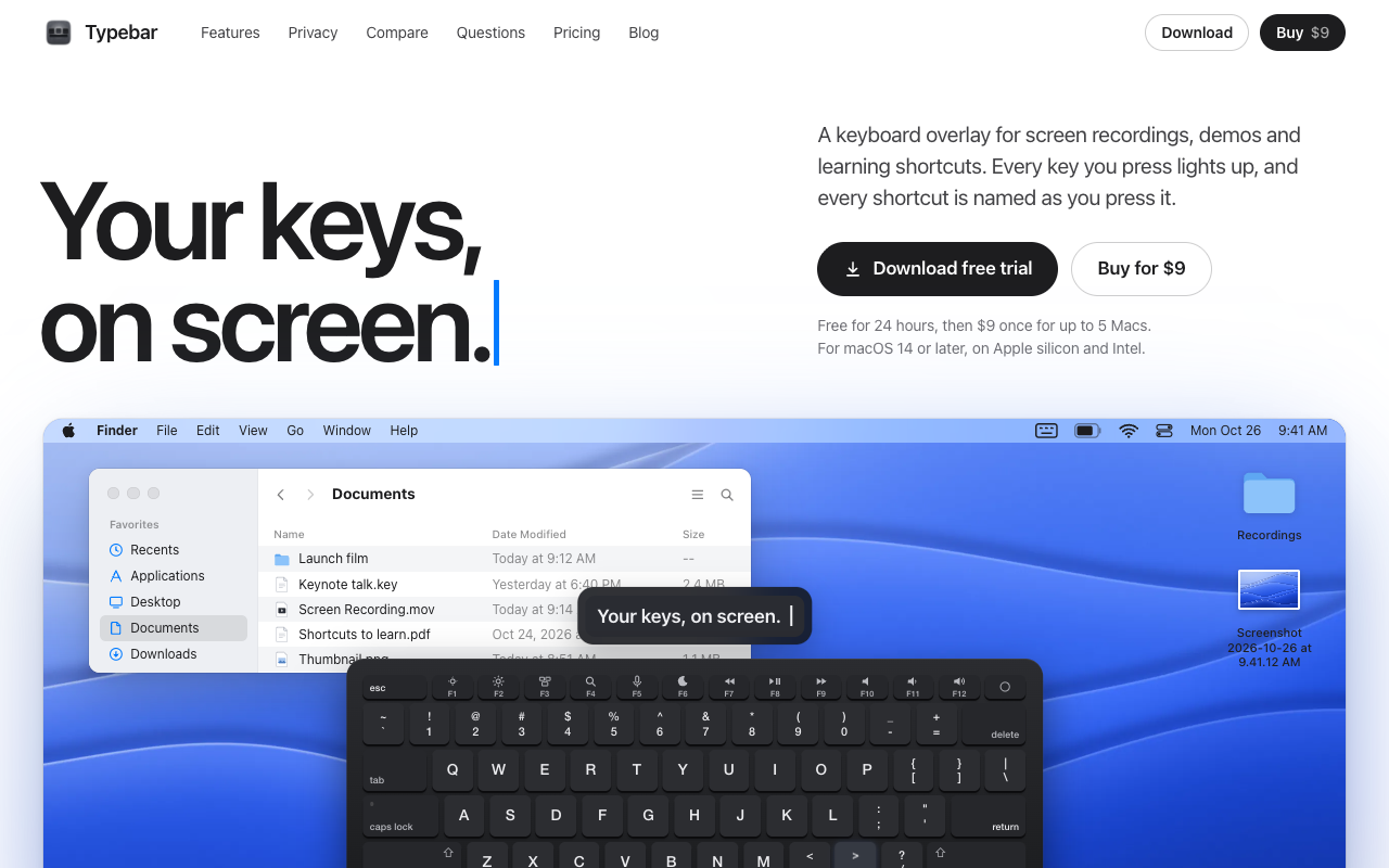 Typebar