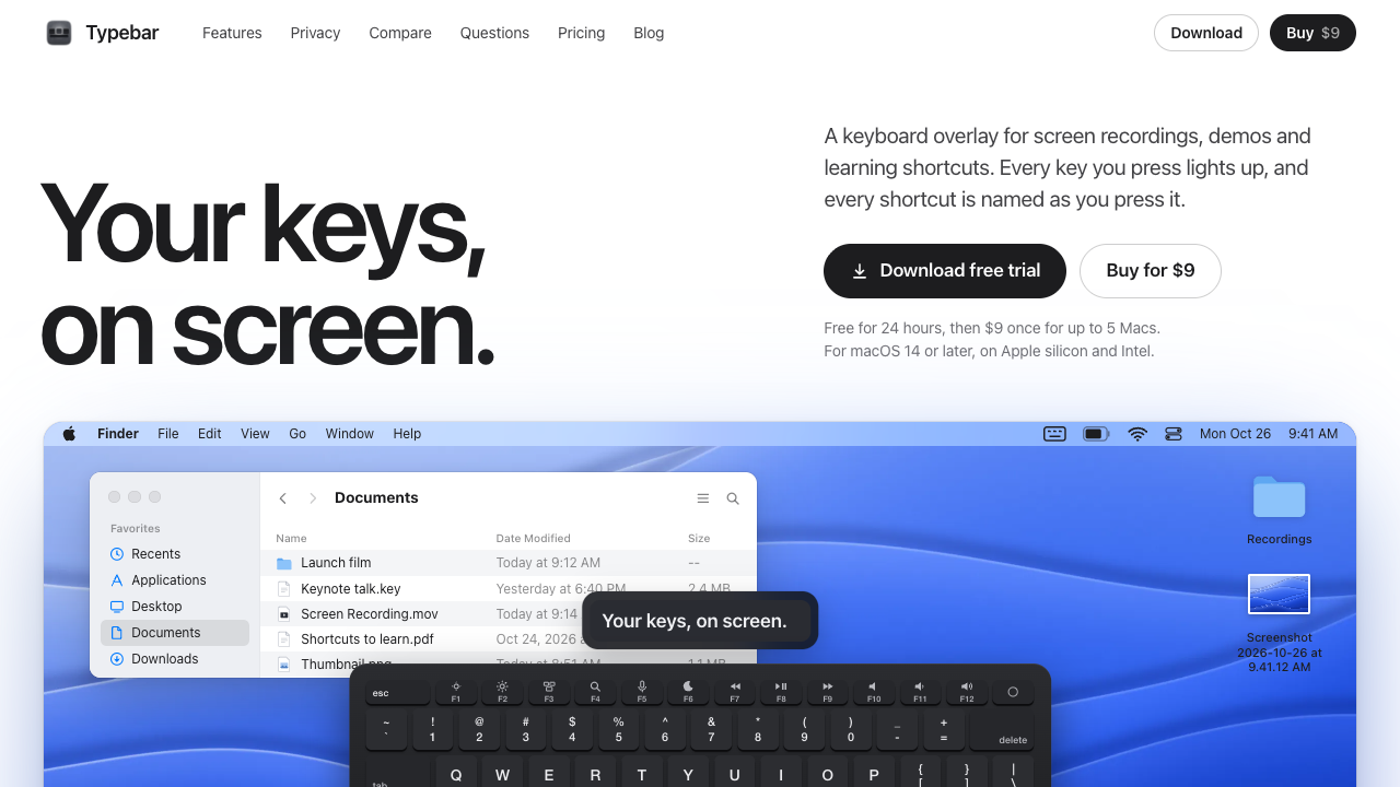 Typebar